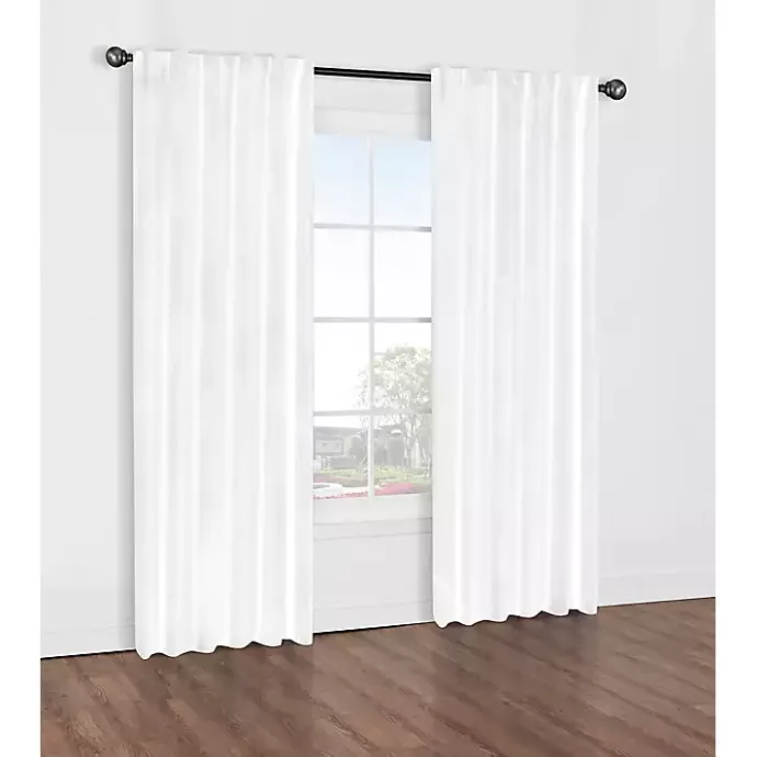 Sale Kirklands Home Baxter Blackout Curtain Panel, 84 in. White