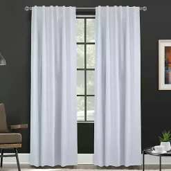 Clearance Kirklands Home Baxter Blackout Curtain Panel, 95 in. White