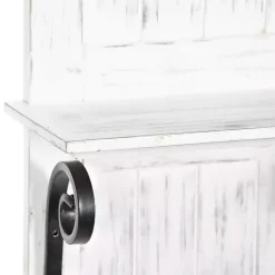 Outlet Kirklands Home White Beadboard Shelves with Towel Bar Rack