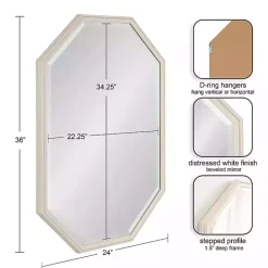 Best Kirklands Home White Beveled Octagon Wall Mirror