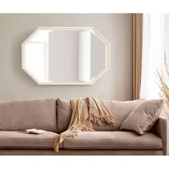 Best Kirklands Home White Beveled Octagon Wall Mirror