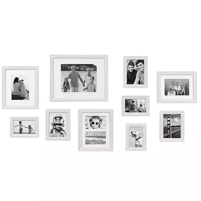 Hot Kirklands Home White Bordeaux 10-pc. Gallery Wall Frame Set