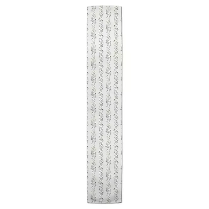 New Kirklands Home Botanical Vines Table Runner, 90 in. White