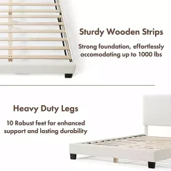 Sale Kirklands Home Boucle Karson Queen Platform Bed White