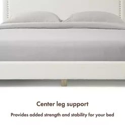 Best Kirklands Home Boucle Scalloped Corey Queen Platform Bed White