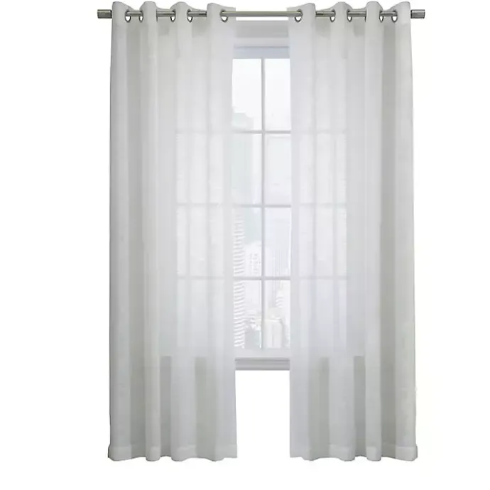 Online Kirklands Home Boucle Sheer Single Curtain Panel, 84 in. White