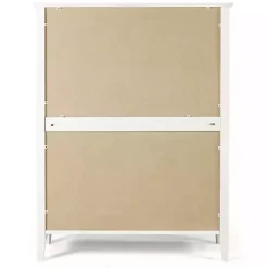 New Kirklands Home Brazilian Pine Wood 5-Drawer Chest White