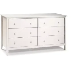 Best Kirklands Home Brazilian Pine Wood 6-Drawer Dresser White