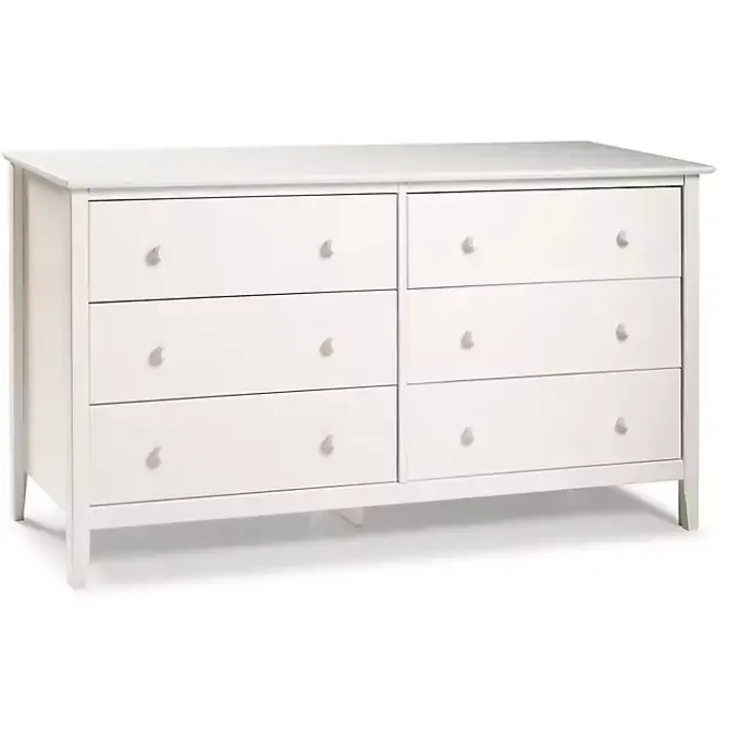 Best Kirklands Home Brazilian Pine Wood 6-Drawer Dresser White