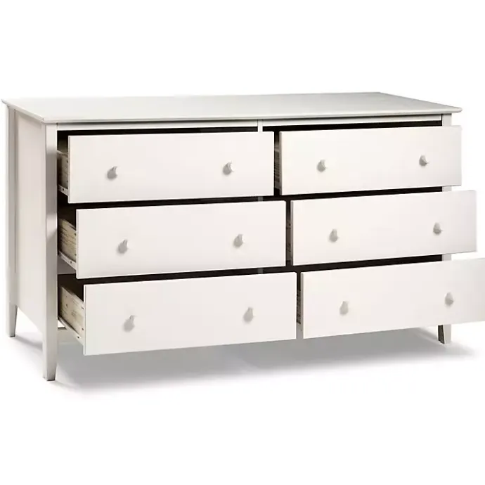 Best Kirklands Home Brazilian Pine Wood 6-Drawer Dresser White
