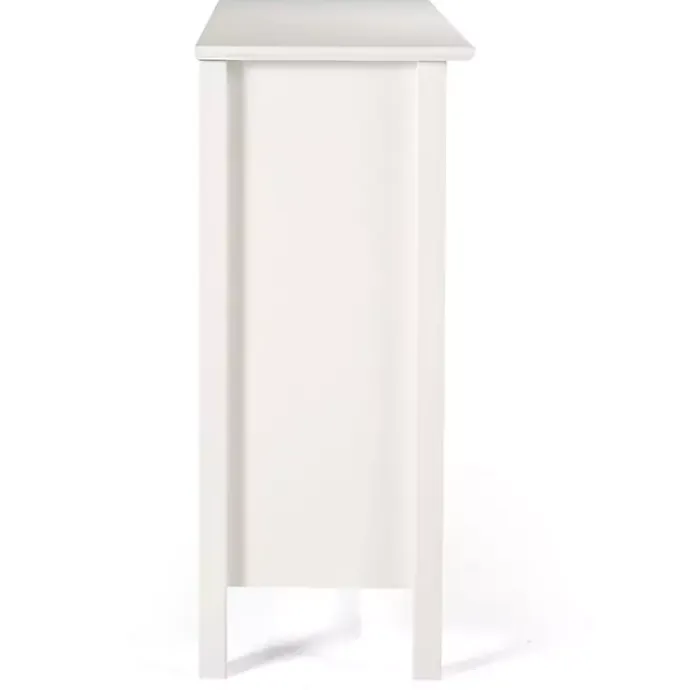 Discount Kirklands Home Brazilian Pine Wood Short Bookshelf White