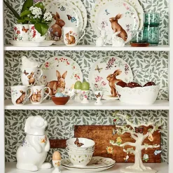 Discount Kirklands Home White Butterfly Meadow Porcelain Bread Basket