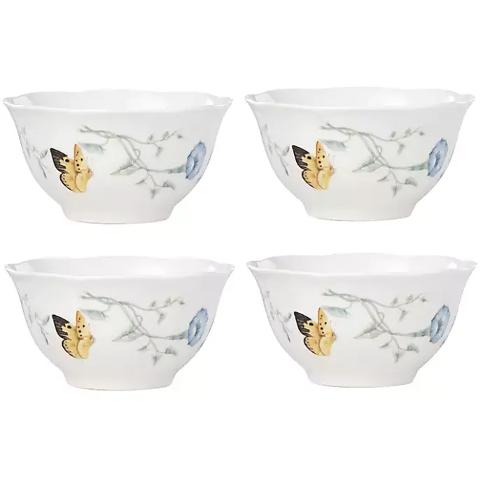 Clearance Kirklands Home White Butterfly Meadow Rice Bowls, Set of 4