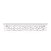Discount Kirklands Home White Carved Floral Wall Shelf