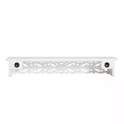 Discount Kirklands Home White Carved Floral Wall Shelf