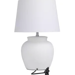 Outlet Kirklands Home Cement Table Lamp White