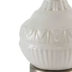 Hot Kirklands Home Ceramic Embossed Table Lamp White