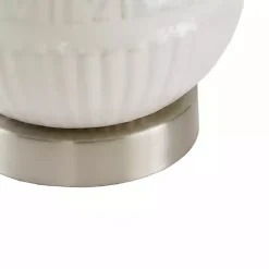 Hot Kirklands Home Ceramic Embossed Table Lamp White