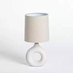 Sale Kirklands Home Ceramic Open Circle Mini Lamp White