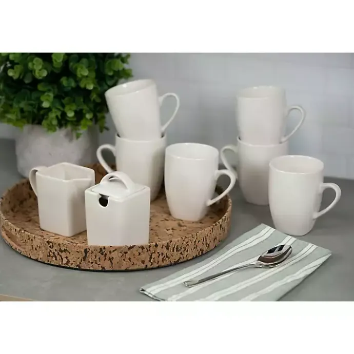 Clearance Kirklands Home Ceramic Square 40-pc. Dinnerware Set White