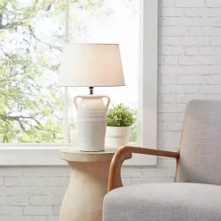 Online Kirklands Home Ceramic Table Lamp with Handles White