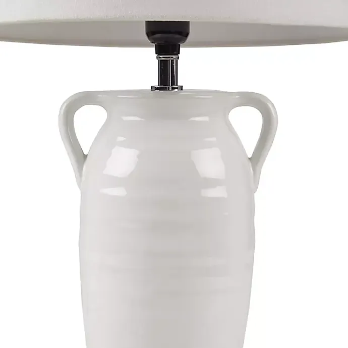Online Kirklands Home Ceramic Table Lamp with Handles White