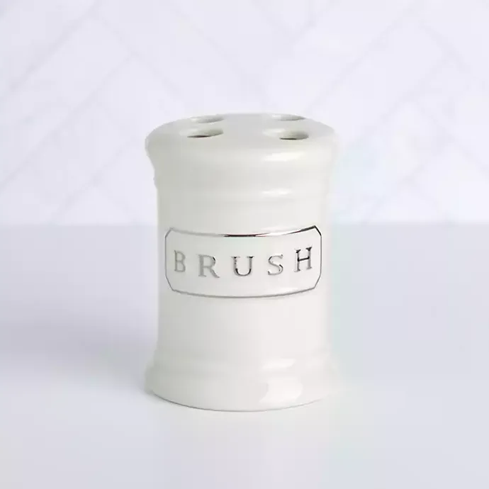 Discount Kirklands Home Ceramic Toothbrush Holder White