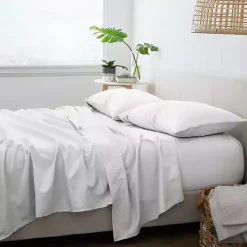 Clearance Kirklands Home Chambray 4-Pc. King Bed Sheet Set White