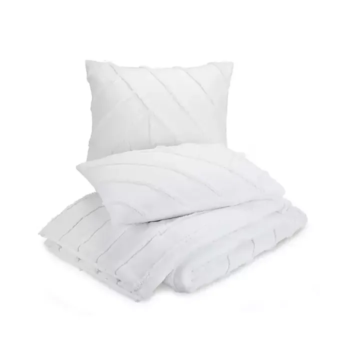 Discount Kirklands Home Chenille Line 3-pc. Full/Queen Comforter Set White