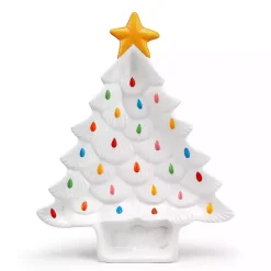 Sale Kirklands Home Christmas Tree Serving Platter White