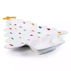 Sale Kirklands Home Christmas Tree Serving Platter White
