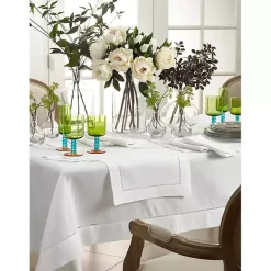 Hot Kirklands Home Classic Hemstitch Border Polyester Runner White