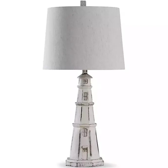 Outlet Kirklands Home White Coastal Lighthouse Table Lamp Ivory