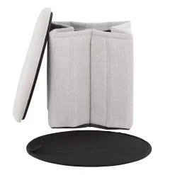 New Kirklands Home Collapsible Storage Ottoman White