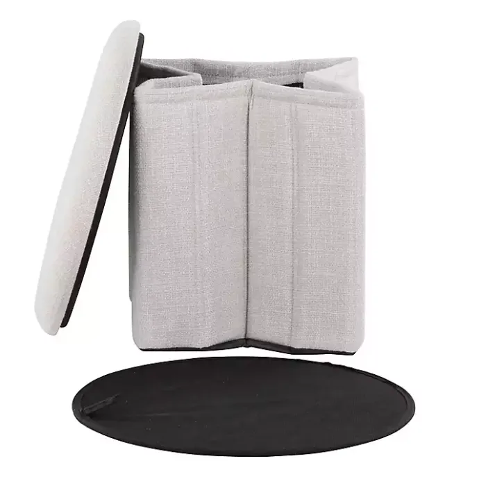 New Kirklands Home Collapsible Storage Ottoman White