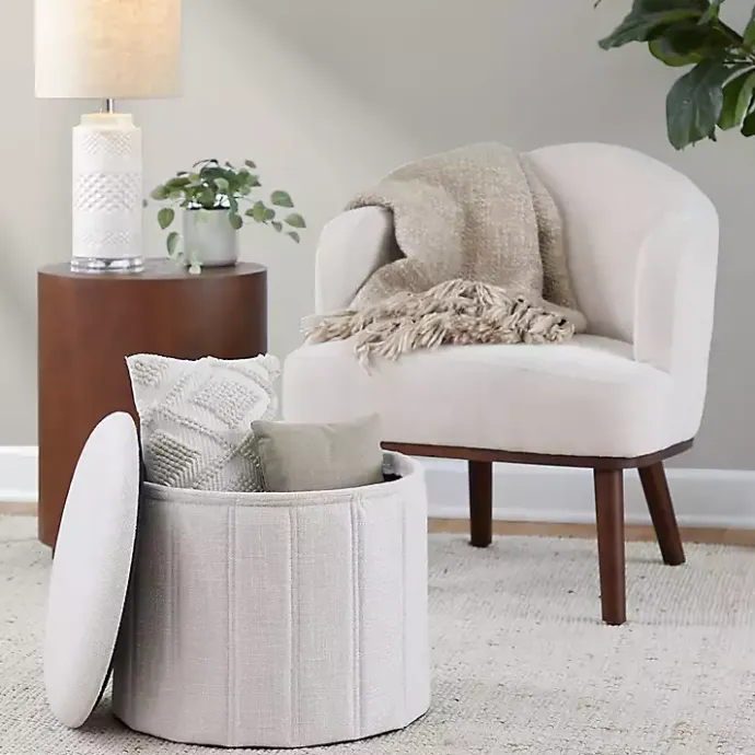 New Kirklands Home Collapsible Storage Ottoman White