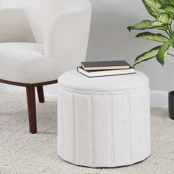 New Kirklands Home Collapsible Storage Ottoman White