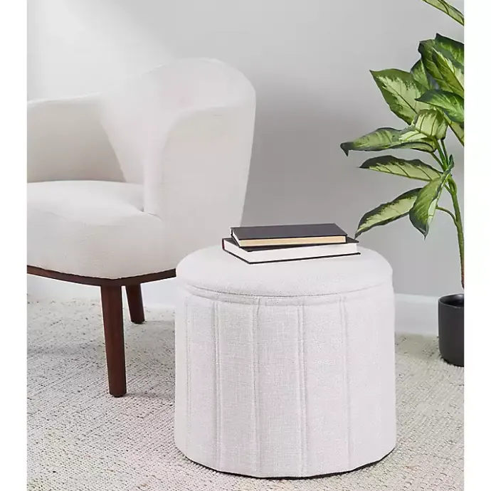 New Kirklands Home Collapsible Storage Ottoman White
