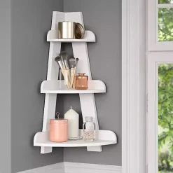 New Kirklands Home White Corner Ladder Shelf