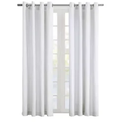 Discount Kirklands Home Crinkle Harmony Curtain Panel, 84 in. White