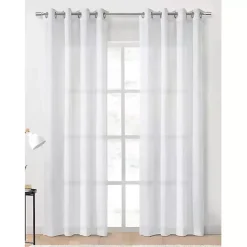 Hot Kirklands Home Diamond Sheer Curtain Panel, 108 in. White