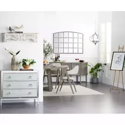 Outlet Kirklands Home White Distressed Carved Wood Acanthus Wall Shelf