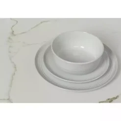 New Kirklands Home Double Line 16-pc. Dinnerware Set White