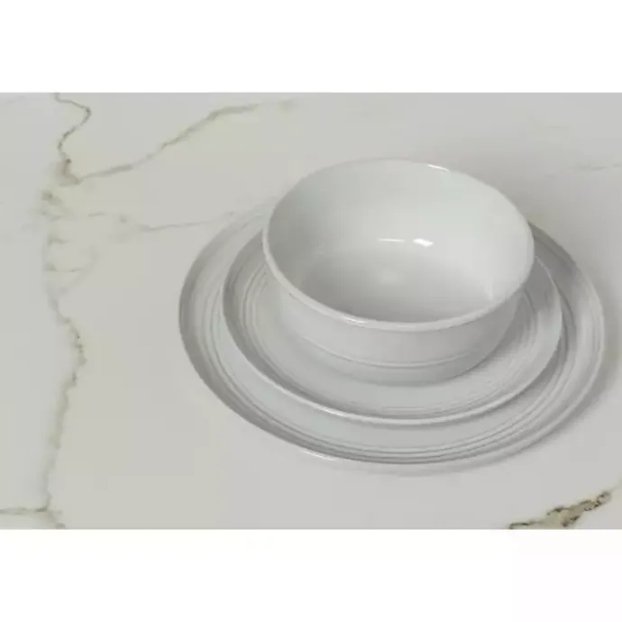 New Kirklands Home Double Line 16-pc. Dinnerware Set White