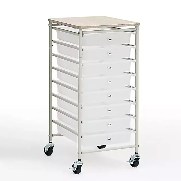 Best Kirklands Home 8-Drawer Rolling Storage Cart White