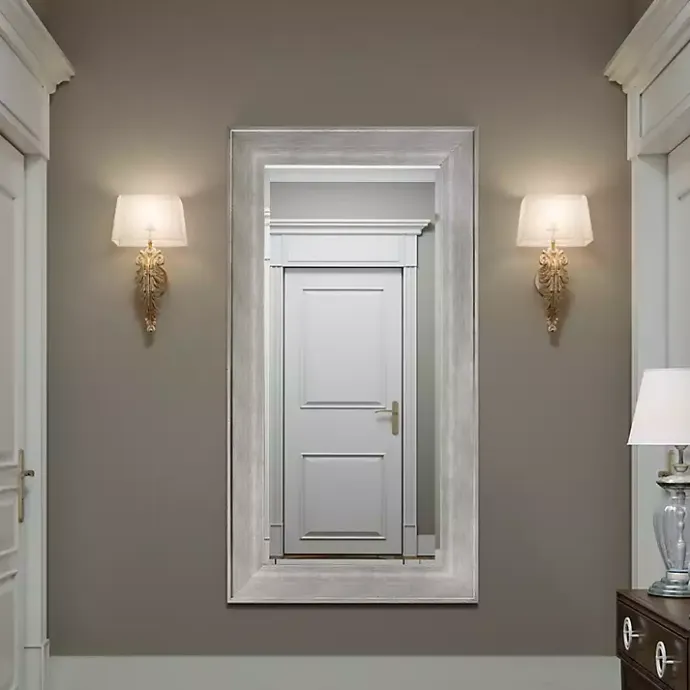 Discount Kirklands Home White Driftwood Framed Leaner Mirror