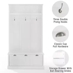Sale Kirklands Home White Ellison Hall Tree with Storage Bench
