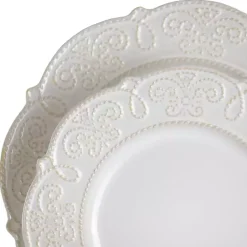 Kirklands Home Embossed Scalloped 16-pc. Dinnerware Set White