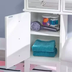 Clearance Kirklands Home Eva Mirrored 2-pc. Vanity Set White