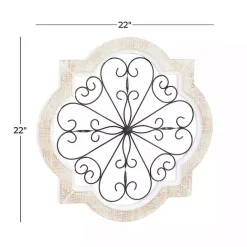 Kirklands Home Farmhouse Abstract Wall Plaque White